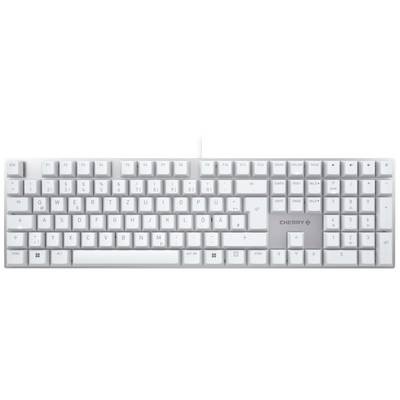 CHERRY KC 200 MX Kabelgebunden Tastatur Deutsch, QWERTZ, Windows® Weiß, Silber