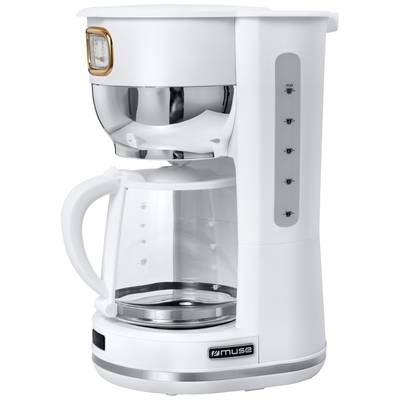 Muse MS-220 W Kaffeemaschine Weiß Fassungsvermögen Tassen=10 Glaskanne, Warmhaltefunktion