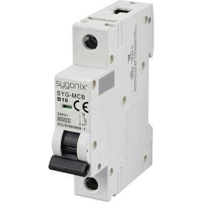 Sygonix SY-6440876 SYG-MCB 1P/B10/6KA Leitungsschutzschalter 1polig 10 mA 240 V/AC