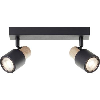 Brilliant Pini 10146/76 Deckenleuchte GU10 Schwarz, Holz
