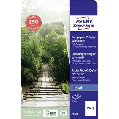 Avery-Zweckform Premium C2580 Fotopapier 13 x 18 cm 250 g/m² 50 Blatt Seidenmatt