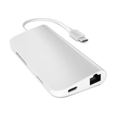 Satechi Thunderbolt Universal-Hub mit Pass-Through und Ethernet silber