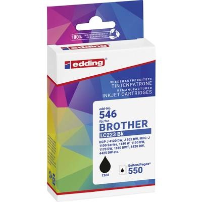 Edding Druckerpatrone ersetzt Brother LC223BK Kompatibel Schwarz EDD-546 18-546-01