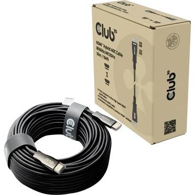 club3D CAC-1393 HDMI Verlängerungskabel [1x HDMI-Stecker - 1x HDMI-Stecker] Schwarz AOC (Aktives optisches Kabel) 50 m