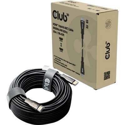 club3D CAC-1392 HDMI Verlängerungskabel [1x HDMI-Stecker - 1x HDMI-Stecker] Schwarz AOC (Aktives optisches Kabel) 30 m