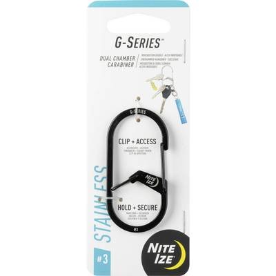 NITE Ize Schlüssel-Karabiner NI-GS3-01-R6 Schwarz 1 St.