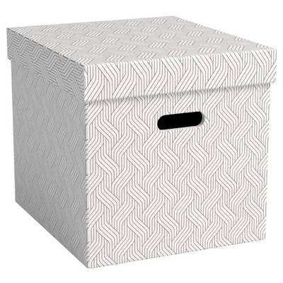 VON Archivschachtel Cube 29 l, 3 Stück, Weiss