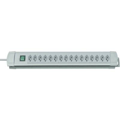 Brennenstuhl 6552026 Steckdosenleiste mit Schalter 16fach Lichtgrau CH-Stecker