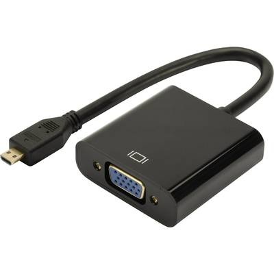 Digitus HDMI / VGA Adapter [1x HDMI-Stecker D Micro - 1x VGA-Buchse, Klinkenbuchse 3.5 mm] Schwarz