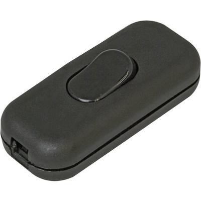 Kopp 191305001 Schnurschalter mit Zugentlastung Schwarz 1 x Aus/Ein 2 A 1 St.