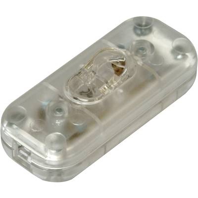 Kopp 191310089 Schnurschalter mit Zugentlastung Transparent 1 x Aus/Ein 2 A 1 St.