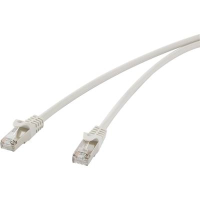 Renkforce RF-4724272 RJ45 Netzwerkkabel, Patchkabel CAT 5e F/UTP 0.50 m Grau mit Rastnasenschutz 1 St.