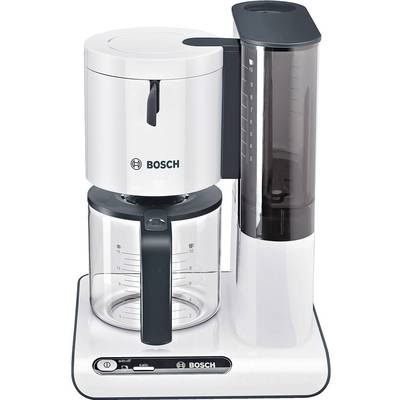 Bosch Haushalt TKA8011 Kaffeemaschine Weiß, Anthrazit Fassungsvermögen Tassen=10 Glaskanne, Warmhaltefunktion