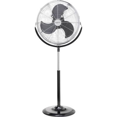 Sygonix Standventilator 140 W (B x H) 54 cm x 130 cm Schwarz, Silber