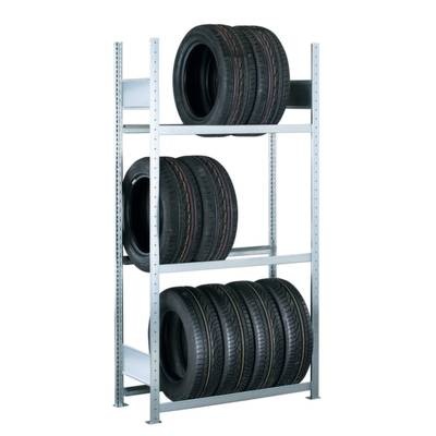 13900 Reifenregal-Grundmodul 150 kg (B x H x T) 1060 x 2000 x 400 mm Stahl verzinkt Verzinkt offen