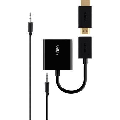 Belkin HDMI / VGA Adapter [1x HDMI-Buchse - 1x VGA-Buchse, Klinkenbuchse 3.5 mm] Schwarz