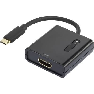 Renkforce USB / HDMI Adapter [1x USB-C™ Stecker - 1x HDMI-Buchse] Schwarz vergoldete Steckkontakte