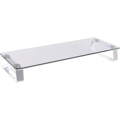 LogiLink BP0027 Monitor-Erhöhung Höhen-Bereich: 8 cm (max) Aluminium, Klar
