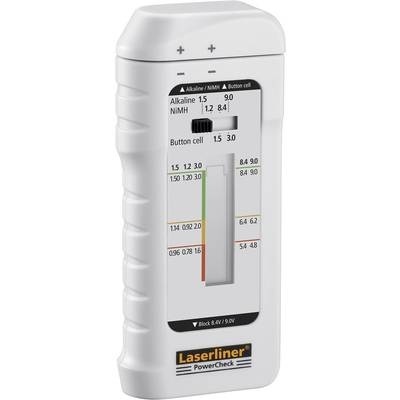 Laserliner Batterietester PowerCheck Messbereich (Batterietester) 1,2 V, 1,5 V, 3 V, 9 V Akku, Batterie 083.006A