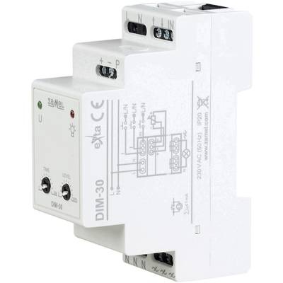 Zamel EXT10000228 Hutschienen Dimmer Geeignet für Leuchtmittel: LED-Lampe, Leuchtstofflampe, Halogenlampe, Glühlampe