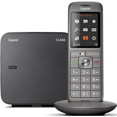 Gigaset CL660 Schnurloses Telefon analog Anthrazit, Schwarz