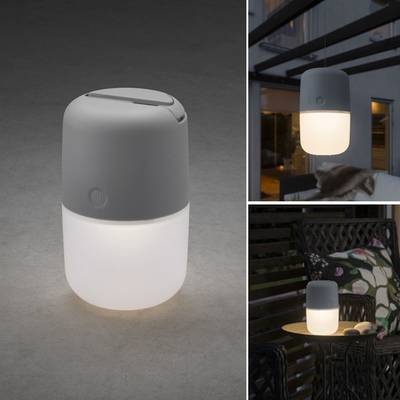 Solar-Tischlampe 1 W Warm-Weiß Konstsmide Assisi 7805-302 Grau