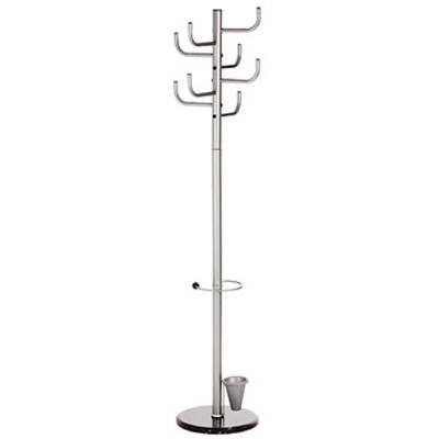 ALCO Garderobenständer 2802 Anzahl der Haken: 8 (Ø x H) 40 cm x 172 cm Metall (pulverbeschichtet) Silber 1 St.