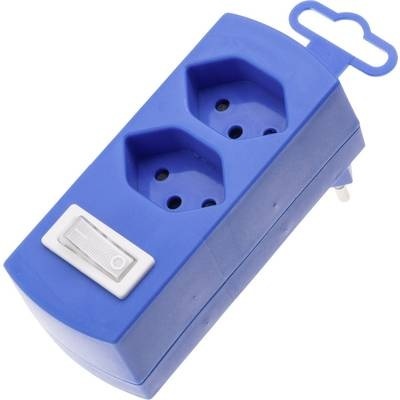 Max Hauri AG 122204 2fach Steckdosen-Verteiler Blau