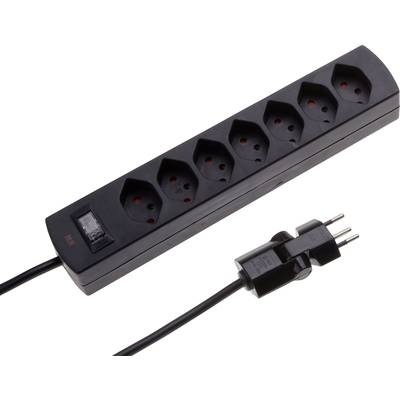 MH Safety-Line 114969 Steckdosenleiste mit Schalter 7fach Schwarz