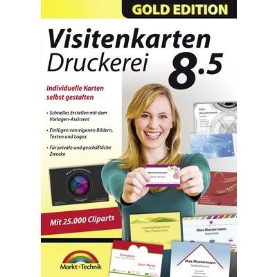 Markt & Technik Visitenkarten Druckerei 8.5 Gold Edition Vollversion, 1 Lizenz Windows Büroorganisation
