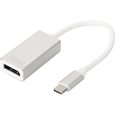 Digitus DisplayPort / USB 3.0 Adapter [1x USB 3.0 Stecker C - 1x DisplayPort Buchse] Alusilber Geschirmt