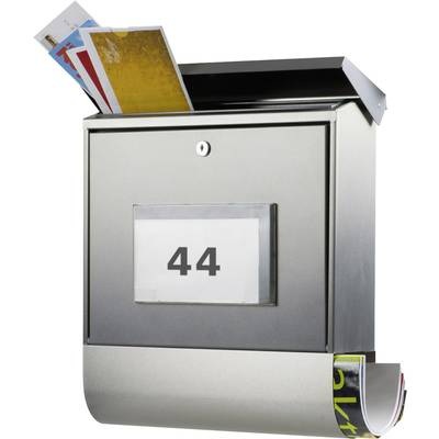 Burg Wächter 4400Ni Malaga Briefkasten Stahlblech Nickel Schlüsselschloss