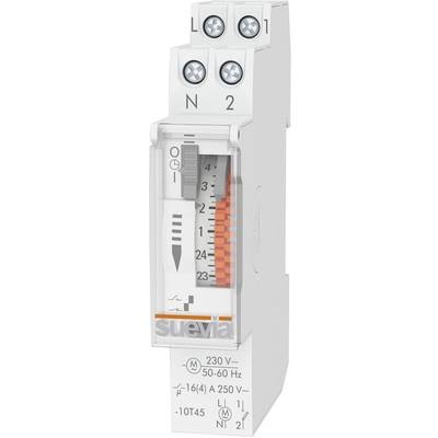 Zeitschaltuhr für Hutschiene Betriebsspannung: 230 V/AC Suevia DinO One D 1 Schließer 16 A 250 V/AC Tagesprogramm
