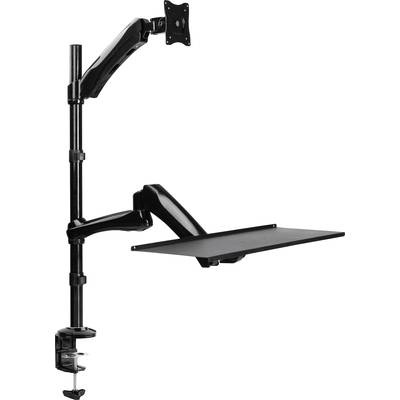 LogiLink Sit-Stand Workstation, 13-27,fixed pole 1fach Monitor-Tischhalterung 33,0 cm (13) - 68,6 cm (27)