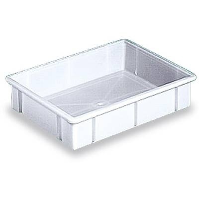 Stapelbehälter lebensmittelgeeignet (L x B x H) 445 x 345 x 90 mm Natur-Weiß 1658525 1 St.