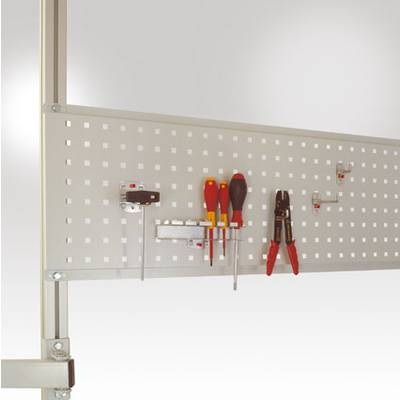 Manuflex LZ8272.5007 Werkzeughalterplatte 350x1246 mm für Canto-Tisch 1250mm RAL5007 brillantblau leitfähig (B x H) 740