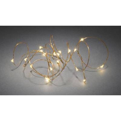 Konstsmide 1460-860 Lichterketten mit Batterien Innen batteriebetrieben 20 LED (einfarbig) Bernstein