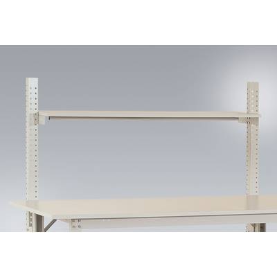 Manuflex AS1273.7035 Ablage Melamin lichtgrau 1750x 350x19mm, mit Unterzug für PACKTISCH 2000mm mit Bügel 4/3 (