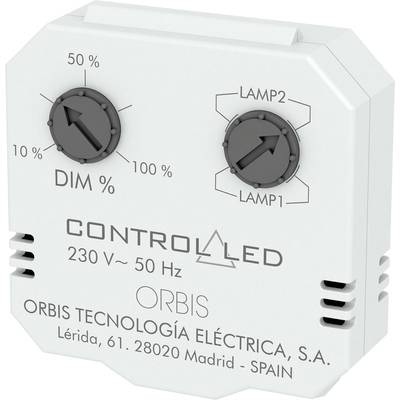 ORBIS Zeitschalttechnik OB200010 Unterputz Dimmer Geeignet für Leuchtmittel: Glühlampe, Energiesparlampe, Halogenlampe,