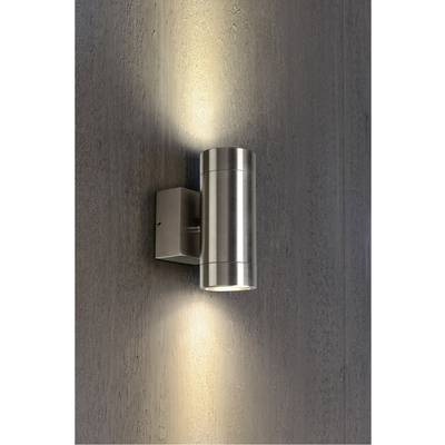 SLV Astina Steel 233302 Außenwandleuchte EEK: abhängig v. Leuchtmittel (A++ - E) LED, Halogen GU10 70 W Edelstahl