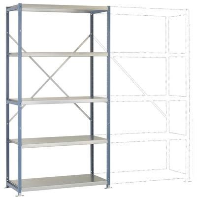 Manuflex RP1020.5021 Fachbodenregal-Grundmodul 100 kg (B x H x T) 970 x 2000 x 600 mm Stahl pulverbeschichtet Wasserblau