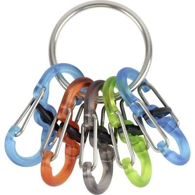 NITE Ize Schlüsselring mit Karabiner KRGP-11-R3 Locker S-Biner Silber, Türkis, Orange, Grün, Schwarz 1 St.