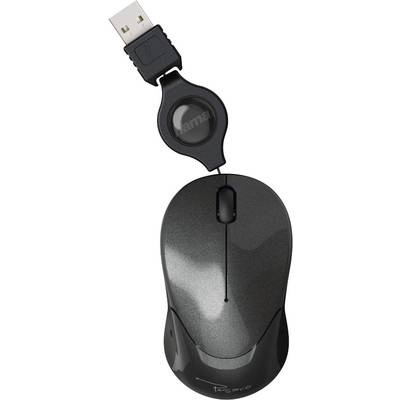 Hama Pesaro USB-Maus Optisch Kabeleinzug Schwarz