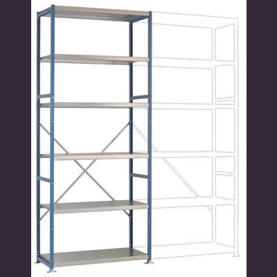 Manuflex RP1324.5007 Fachbodenregal-Grundmodul 200 kg (B x H x T) 970 x 2500 x 600 mm Stahl pulverbeschichtet