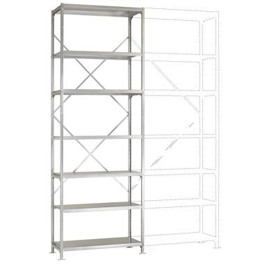Manuflex RP2121.7035 Fachbodenregal-Grundmodul 100 kg (B x H x T) 970 x 3000 x 400 mm Stahl pulverbeschichtet Licht-Grau