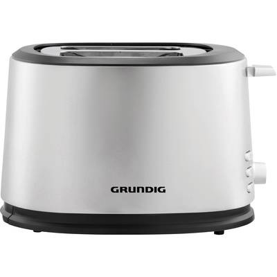 Grundig TA 5620 Toaster mit Brötchenaufsatz Edelstahl, Schwarz