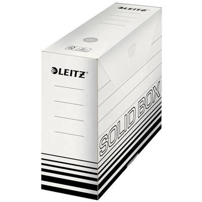 Leitz Archivbox 6128-00-01 100 mm x 257 mm x 330 mm Karton Weiß/Schwarz 10 St.