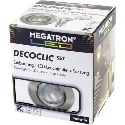 Megatron MT75403 Einbauleuchte EEK: LED (A++ - E) LED GU10, GU5.3 6 W Eisen (gebürstet)