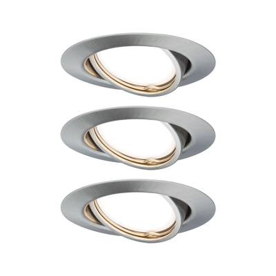Paulmann 93420 Base Einbauleuchte 3er Set EEK: A+ (A++ - E) LED GU10 15 W Edelstahl (gebürstet)