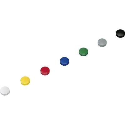 Maul Magnet MAULsolid (Ø x H) 20 mm x 7.5 mm rund Gelb, Rot, Blau, Weiß, Grün, Grau, Schwarz 10 St. 6162099
